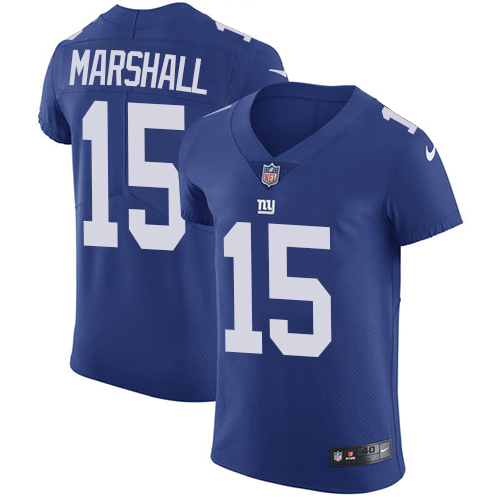 Nike Giants #15 Brandon Marshall Royal Blue Team Color Men's Stitched NFL Vapor Untouchable Elite Jersey - Click Image to Close